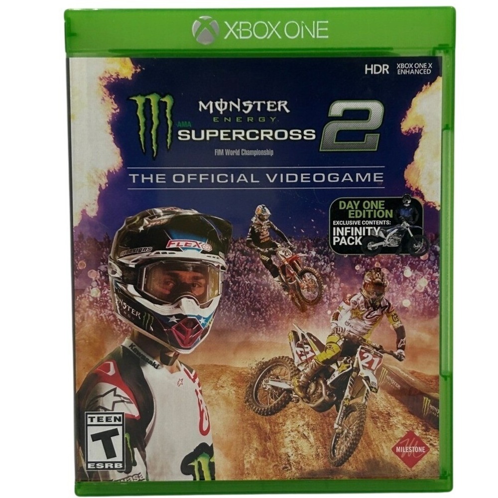 Milestone Monster Energy Supercross 2 Xbox One Standard Green Excellent Racing